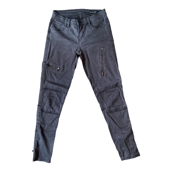 BlankNYC women’s distressed stretchy pants accent zippers and fringe size 25 - Picture 2 of 8